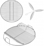 Denmay 54,6 cm k&uuml;psetusrest, 43,18 cm s&ouml;egrill, puhastuss&uuml;steem Weber 57 cm s&ouml;egrillidele, s&ouml;egrillidele, 57 cm s&ouml;egrillidele, One-Touch, Bar-B-Kettle ja Master-Touch s&ouml;egrillile.