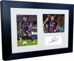 Robert Lewandowski Barcelona 2022/23 3 Allkirjastatud 3 x 12 x 8 A4 fotoraam Jalgpalliplakat Kingitus