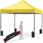 ABCCANOPY Gazebo 2.5 x 2.5 m Waterproof Flat Gazebo Pop-Up Garden Tent Marquee Yellow