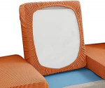 Thdsubb Diivan istmepadja kate, elastne tatari diivanipadja kate, universaalne diivanikate, libisemisvastane diivanipadi, kaitsev kate, m&ouml;&ouml;bli kaitse (oranž, 3-kohaline)