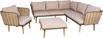 Mendler HWC-L31 aiam&ouml;&ouml;blikomplekt Lounge Set Diivan Outdoor Spun Poly Metal Poly-Rattan MVG Certified - Beige/Brown