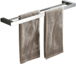 Beelee Towel Rail for Bathroom Wall mounted Double Towel Bar,40cm,Polish Chrome,Stainless_Steel BA8502C-40