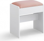 VASAGLE Kailyn kollektsioon - garderoobitool Pehmendusega sametist meigitool libisemiskindlate jalapadjadega erinevatesse ruumidesse Mattev&auml;rvi valge pastellroosa RDS001W01