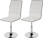 Mendler HWC-C41 2 s&ouml;&ouml;gitooli, k&ouml;&ouml;gitoolid, reguleeritava k&otilde;rgusega, p&ouml;&ouml;ratavad, kunstnahast, FSC-sertifikaadiga, valge