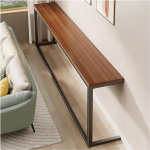 Konsolentisch Tisch hinter Sofa H&ouml;he 15/20cm, schmale Eingangstisch lang kleine R&auml;ume, industrielle Konsole Stauraum Flur(A,120x15x80cm/47.2x5.9x31.5in)