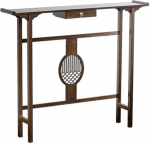 Generisch Slim Vintage konsoollaud sahtliga - pikk diivanilaud elutuppa Stiilne pruun viimistlus (119 x 20 x 99 cm) - ruumipuhas m&ouml;&ouml;blilahendus