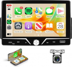 Carplay Autoradio 1 DIN Androidiga auto IOS / Android Mirror Link Bluetooth Hands-Free Kit 7-tolline puuteekraaniga autoraadio Bluetooth FM-raadio USB / t&uuml;&uuml;p C / EQ / MIC roolijuhtimine tagurduskaamera