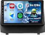 CAMECHO 6+128G 8-tuumaline Android 15 autoraadio Ford Fiesta 2009-2014, 9-tolline navigatsiooniraadio Bluetooth, GPS, WiFi, Wireless Carplay, Android Car FM/RDS 32EQ DSP Mirror Link + tagurduskaamera