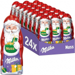 Milka J&otilde;uluvana p&auml;hkel 24 x 45 g I &Scaron;okolaadist j&otilde;uluvana suurpakend I J&otilde;ulukommid 100% alpi piimast sarapuup&auml;hkliga.