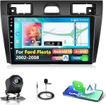 4GB+64GB Carplay Autoradio f&uuml;r Ford Fiesta 2002-2008 Con GPS, Bluetooth Car Stereo puuteekraaniga juhtmevaba Android Auto WiFi SWC FM/RDS raadio USB EQ Mirrorlink Canbus + AHD Tagfahrkamera