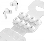 4 paari mittelibisevaid pehmed silikoonist k&otilde;rvaklapid Airpods Pro / Airpods Pro 2 m&uuml;rav&auml;hendusavadega Airpods Pro m&uuml;rav&auml;hendusavadega (XS/S/M/L)