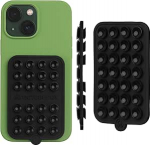 OCTOBUDDY Kahepoolne kahepoolne silikoonist iminappide hoidik mobiiltelefonile - k&auml;edeta iminappide hoidik selfie'de ja videote tegemiseks - &uuml;hildub iPhone'i ja Androidiga - 2.6" x 3.9", must