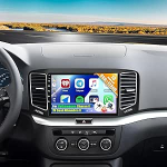 8 Core 6+128G autoraadio Volkswagen Sharan II 7N Seat Alhambra II jaoks koos Carplay Android autoga, 9-tolline puuteekraaniga raadio intelligentse h&auml;&auml;lega Bluetooth WiFi GPS FM/RDS 36EQ SWC + tagurduskaamera