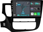 [8GB + 256GB] Android 14 autoraadio Mitsubishi Outlander (2012-2018)-[Integreeritud CarPlay/Android Car/DSP/GPS]-10.1-tolline IPS 2.5D kaamera + MIC-DAB/peeglilink/Bluetooth 5.0/360 kaamera