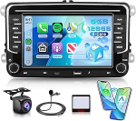 Rimoody 8 Core 6+128G 7 Zoll Autoradio f&uuml;r VW Golf 5 Golf 6 Passat Polo Tiguan Touran Caddy Skoda Seat, Android 15 Kabellos Carplay Android Auto Mirror Link Bluetooth FM/RDS/DSP WiFi GPS Typ-C USB