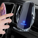 OBEST juhtmevaba laadija auto siseruumidesse, auto lisaseadmete navigatsioonihoidik mobiiltelefonile infrapunainduktsiooniga, 10W laadimine ja 3 magnetilist adapterit, &uuml;hildub k&otilde;igi mobiiltelefonidega