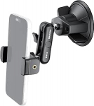 NEEWER Autotelefoni hoidja, 360&deg; p&ouml;&ouml;rlev vaakum iminapp telefoni hoidja metallist Magic Armiga, &uuml;hildub iPhone Samsungiga, UTV tuuleklaasile, taevaklaasile, klaasile, navigatsioonile, videole, PA136