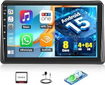 CAMECHO Android 15 8 Core 4G+64G Carplay Autoradio mit Navi f&uuml;r Renault Master 2019-2022,Autoradio Doppel Din mit 9 Zoll Bildschirm,Android Auto Mirror Link FM/RDS WiFi Bluetooth5.0+R&uuml;ckfahrkamera