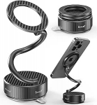 Mobiiltelefoni hoidja auto magnet, 360&deg; reguleeritav, 90 naela tugev iminapakett, kokkupandav, &uuml;hilduv MagSafe autokinnitus iPhone 17-12 & Androidi jaoks tuuleklaasile/laualauale/peeglile