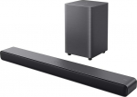 TCL S55HE 2.1-kanaliline Dolby Atmos Soundbar, 220 W maksimaalne v&otilde;imsus koos topelt bassis&uuml;steemiga, toetus DTS Virtual X, HDMI eARC ja Bluetooth 5.3, Soundbar juhtmevaba subwooferiga, kodukino