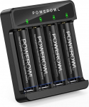 POWEROWL akulaadija koos AA akuga 2800 mAh 4 AA laadijaga USB kiirlaadija laetavale NI-MH NI-CD AAA AA akudele s&otilde;ltumatute pesadega