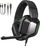 VK82 juhtmega m&auml;ngukomplektid Xbox, PS5, PC, PS4, Switch jaoks - Stereo Surround Sound m&uuml;rasummutusega m&auml;nguk&otilde;rvaklapid mikrofoniga, kokkupandavad k&otilde;rvaklapid