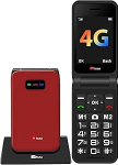 TTfone TT760 Flip 4G Big Button Handy f&uuml;r &auml;ltere Menschen mit Nothilfe-Taste Entsperrtes Basic Handy (Rot, mit Dock-Ladeger&auml;t)