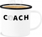 Shirtracer Email tinatass - avaldus - v&otilde;rkpallitreener treener - 300 ml - valge / must - avaldused koos