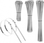 Armpow 300 t&uuml;kki 150 mm + 250 mm + 350 mm metallist kaablisidemed 300 lbs t&otilde;mbetugevus, 304 roostevabast terasest mitmeotstarbelised k&otilde;rgtehnoloogilised kaablisidemed koos iselukustuva lukustusega