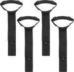 QUARKZMAN 4 pikenduskaabli hoidja korraldaja, hoiurihmad, 435 mm / 17-tollised vastupidavad garaažirihmad k&auml;epidemega elektrikaablite, kaablite, voolikute, k&ouml;ite jaoks, mustad