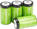 Amazon Basics 4 x NiMH laetavad patareid t&uuml;&uuml;p C (Baby Cells) 5000mAh laetav kuni 1000 korda eellaetud