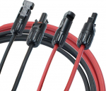 Cjueiom p&auml;ikesepaneeli pikenduskaabel, 4mm&sup2; 3m p&auml;ikesepaneeli pikenduskaabel koos naise ja mehe veekindla p&auml;ikesepaneeli juhtmeadapteriga p&auml;ikeseelektrijaama jaoks (3M punane + 3M must)