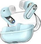 TOZO Crystal Pods Kopfh&ouml;rer Kabellos Bluetooth 5.4 Bluetooth Kopfh&ouml;rer, Hybrid Active Noise Cancelling Kopfh&ouml;rer, Dual-Mikrofone ENC AI Klarer Anruf, 35 Std Spielzeit, APP, IPX5 wasserdichte - Blau