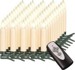 25 / 40 LED j&otilde;uluk&uuml;&uuml;nla komplekt elevandiluu / kreem, dimmerdatav, v&auml;relusrežiim, taimeri, GS heakskiidetud, Hansecontrol testiklass: 1.7 - juhtmevabad j&otilde;ulupuu valgustid sise- ja v&auml;litingimustes kasutamiseks.