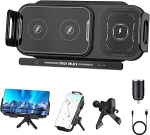 Juhtmevabad autolaadijad mobiiltelefoni hoidja auto Galaxy Z Fold 7 6 5 4 3 2 Flip laadimisfunktsiooniga 15W Dual Coils QC 3.0 Kiire juhtmevaba laadija auto Z Fold/Flip 7 6 5 4 3 2 jaoks