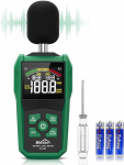 Decibel Meter, SQECH Sound Level Meter with Coloured Backlit Screen, dB Meter with A/C Rating, dB/SONE Units, Fast/Slow Response, Range 30-130dB
