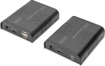 DIGITUS HDMI KVM IP laienduskomplekt - 1x saatja, 1x vastuv&otilde;tja - FullHD 1080p/60Hz - punktist mitmikpunkti - HDMI 1.3 HDCP 1.4 - Plug & Play