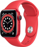 Apple Watch Series 6 GPS + Cellular, 40 mm toode (punane) alumiiniumist korpus koos toote (punase) spordirihmaga (uuendatud)