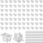 80 t&uuml;kki valgusriba klambrid, LED ribavalgustid 80 kruviga, veekindlad LED ribade paigaldusklambrid, neoon k&ouml;isvalgustuse klambrid, ribavalgustuse klambrid 8x16mm LED tuledele