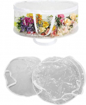 L&auml;bipaistev &uuml;mmargune p&auml;rgade hoiukott, 60 x 20 cm, 24 tolli, tugevdatud k&auml;epidemega ja topelt t&otilde;mblukuga, PVC materjal, j&otilde;ulup&auml;rgade hoiustamine, j&otilde;ulup&auml;rgade hoiustamine.
