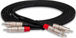 Hosa HRR-003X2 Dual REAN RCA to Dual REAN RCA Pro Stereo &uuml;henduskabel, 3 jalga