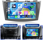 Hikity 4G + 64G autoraadio Android 15 Suzuki Swift 2012 jaoks 9-tollise puuteekraaniga, stereo 2 DIN traadita Carplay Android auto FM/RDS raadio BT GPS WiFi SWC Mirror Link + tagurduskaamera + mikrofoniga