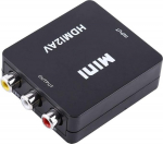 Mavis Laven Mini Composite Mini HDMI2AV digitaalne HDMI RCA AV-video konverter 720p / 1080p (must)