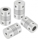 hankekaart Flexible Kupplungen, 3 mm kuni 8 mm, Aluminiumlegierung, Gelenkverbinder, flexible Wellenkupplungen, Motorkupplung f&uuml;r 3D-Drucker, CNC-Maschine, Motorf&uuml;hrung, DIY-Encoder D16 x L 23 mm, 4