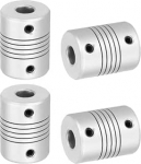 hankekaart Flexible Kupplungen, 6 mm kuni 7 mm, Gelenkverbinder aus Aluminiumlegierung, flexible Wellenkupplungen, Motorkupplung f&uuml;r 3D-Drucker, CNC-Maschine, Motorf&uuml;hrung, DIY-Encoder D25 x L 19 mm