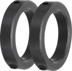sourcing map 2" Bore Carbon Steel Set Screw Style Clamp Collars Black 2 Pcs