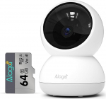 Alaga 3K Indoor Surveillance Camera, 360&deg;, 5G and 2.4G WiFi, AI Motion Detection, Night Vision, Two-Way Audio, Compatible with Alexa and Google Assistant, Includes 64G TF Card