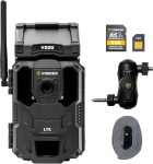 Vosker V200 LTE Outdoor Surveillance Camera/WLAN Camera with Solar Panel/Wireless Mobile Security Camera/Weatherproof Surveillance Camera with Night Vision Motion Detection