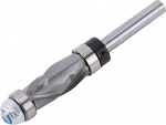 Luocute Compression Upper Bearing Flush Trim Router Bit, Upper Base 2 Bears 1/4 Shank 2+2 Flute 1/2 Inch l&otilde;ikamine Keskmine 1 tolli l&otilde;ikepikkus Spiral Down Pattern jaoks
