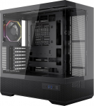 darkFlash LAND451 ATX PC korpus, Vertikaalne graafikakaart, toetab BTF emaplaate, Midi Tower Gaming Case Full View, Type-C, kuni kaks 360mm AIO, toetab RTX 5090 kuni 420mm (must)